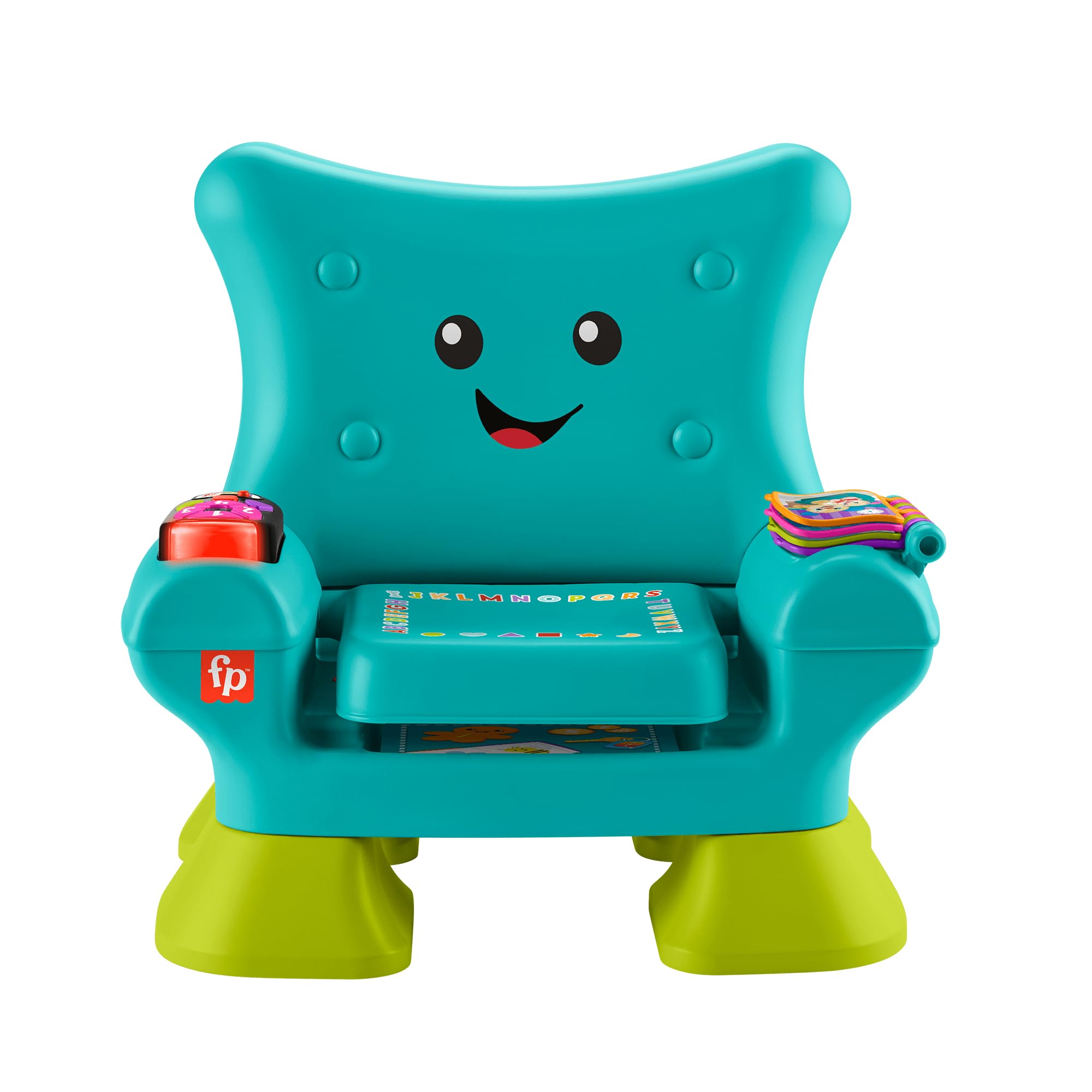 Fisher-Price Toddler Learning Toy Laugh & Learn Smart Stages Chair with Music Lights & Activities for Infants Ages 1+ Years, Teal