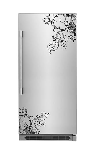 Decorvilla PVC Vinyl Art Fridge/Wall Sticker (58 x 78 cm, Black)