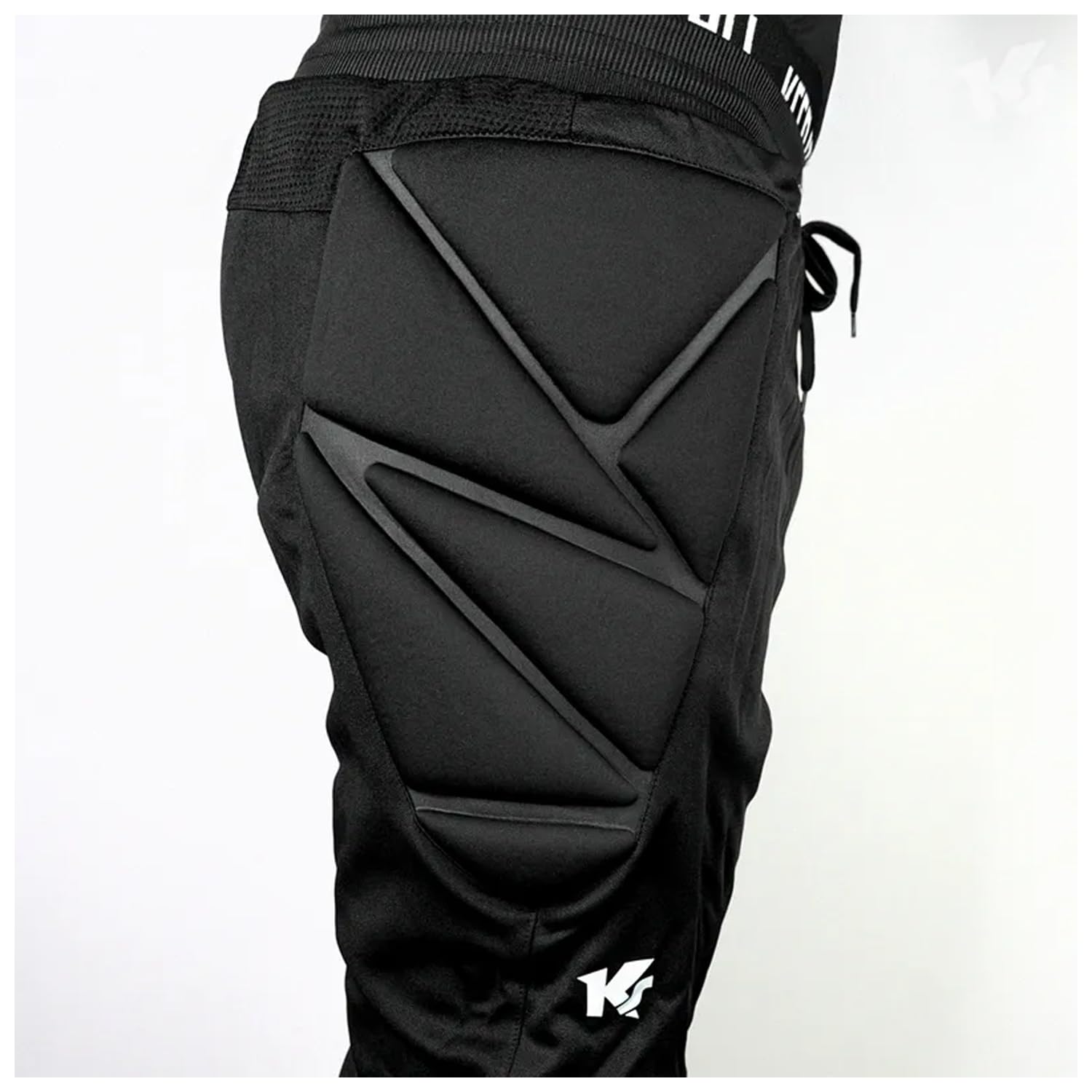 KEEPERsport - gepolsterte Profi Torwarthose 3/4 für Erwachsene und Kinder - Torwartkleidung für Training und Spiel - Größe 128-XXL - Farbe schwarz