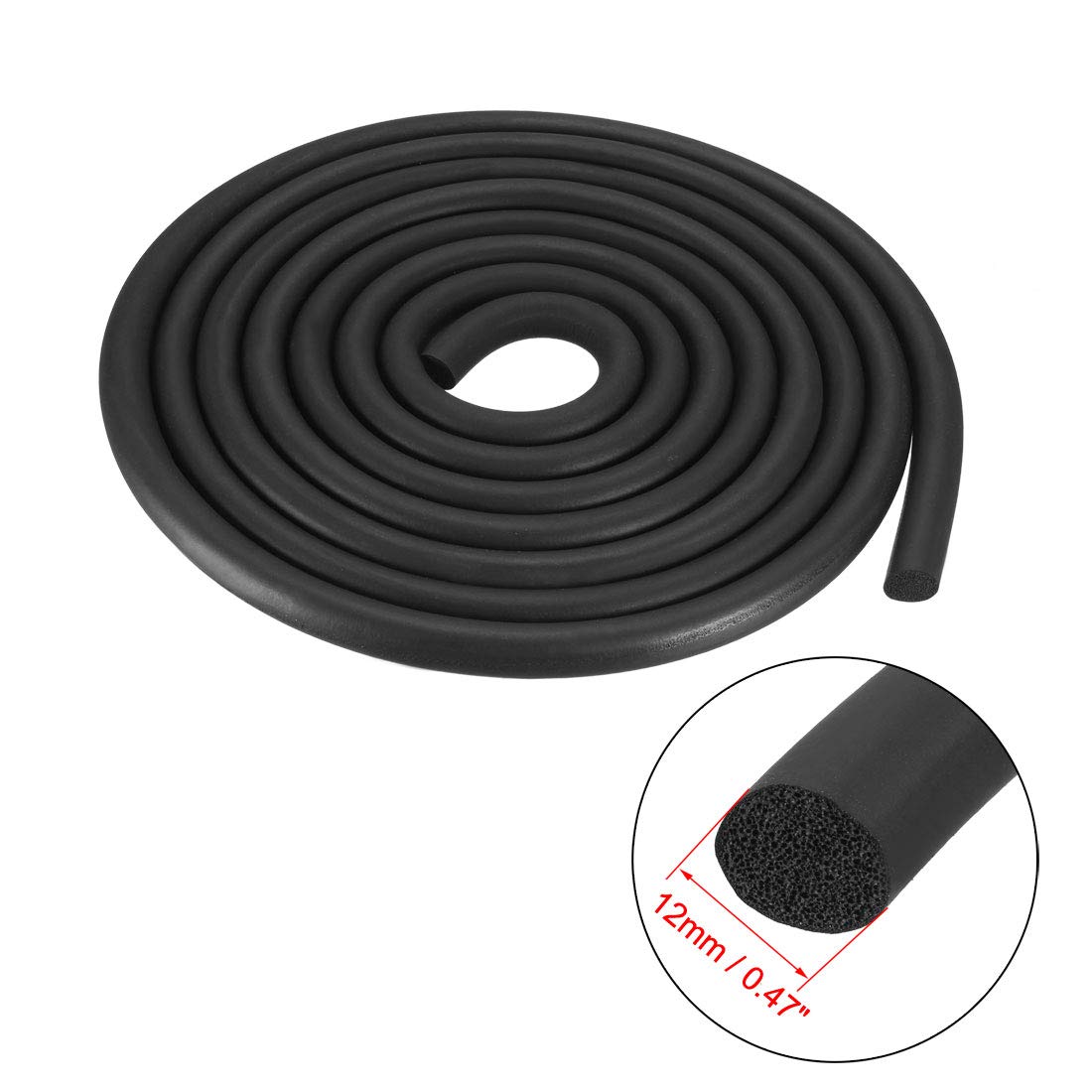 Sourcing Map Joint D'étanchéité En Caoutchouc Mousse Noir 3 M, Sous Porte