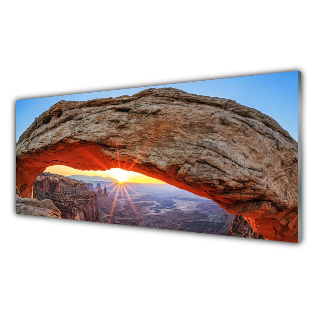 Décoration déco design d'exception via l'impression sur verre trempé 125x50cm paysage solaire