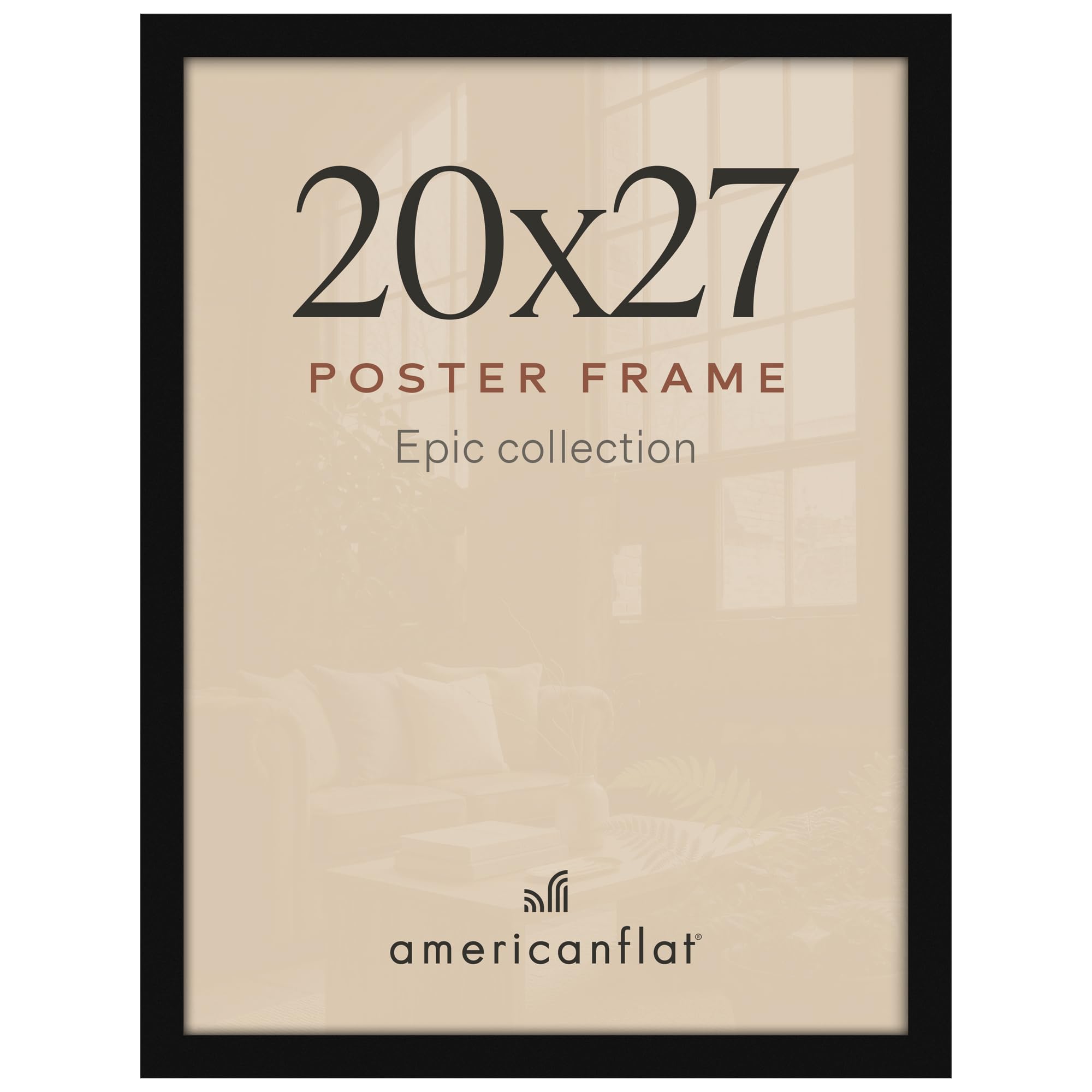 Americanflat 20x27 Poster Frame - Engineered Wood - Black