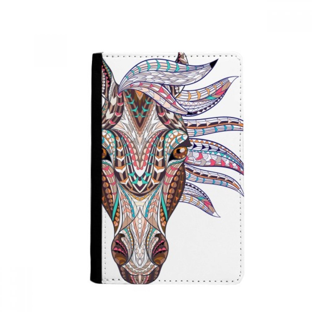 DIYthinker Mosaic Style Colorful Horse Design Passport Holder Notecase Burse Wallet Cover Card Purse