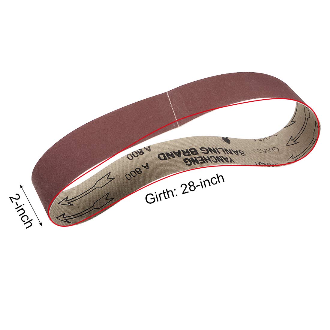 uxcell 2 x 27 60 Grit Sanding Belt Aluminum Oxide Sandpaper Belts for Portable Strip Sander Wood Finishing Metal Drywall Polishing Sharpening 10pcs