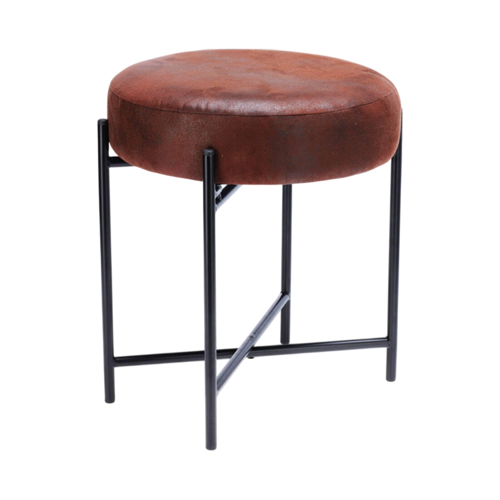 Tabouret en contreplaqué marron dans le salon pour un coin lecture chaleureux