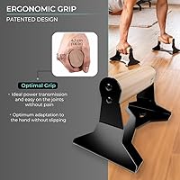 Vista 2 de PULLUP & DIP Parallettes - Mangos para Flexiones con Mangos Ergonómicos de Madera y Acero de Alta Resistencia - Barras Parallettes Antideslizantes