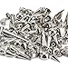 YORANYO 80 Sets Mixed Shape Spikes and Studs Assorted Sizes Silver Color Screw Back Bullet Cone Studs and Spikes Rivet for Leather Craft Clothing Shoes Belts Bags Dog Collars