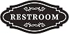 FXRN Restroom Sign,restroom signs for business,restroom sign for home,unisex bathroom sign or Bathroom signs for door, 4 x 8 inch-Easy Installation Without Any Tools.（ RESTROOM-1