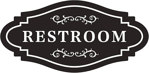 Restroom Sign for Office Door Wall- Acrylic Self-Adhesive Door or Wall Sign Name PlateBathroom Signs for Home and BusinessGender Neutral Toilet Sign