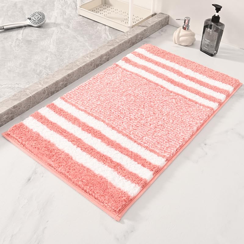 Alfombra Baño 40 X 60 Cm Blanqueador En Polvo Alfombrilla De Baño Súper Absorbente, Ultra Suave Microfibras Alfombrilla Baño Antideslizante, para Bañera,Ducha