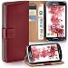 Produktbild MoEx® Booklet mit Flip Funktion [360 Grad Voll-Schutz] für Samsung Galaxy S4 | Geldfach und Kartenfach + Stand-Funktion und Magnet-Verschluss, Dunkel-Rot