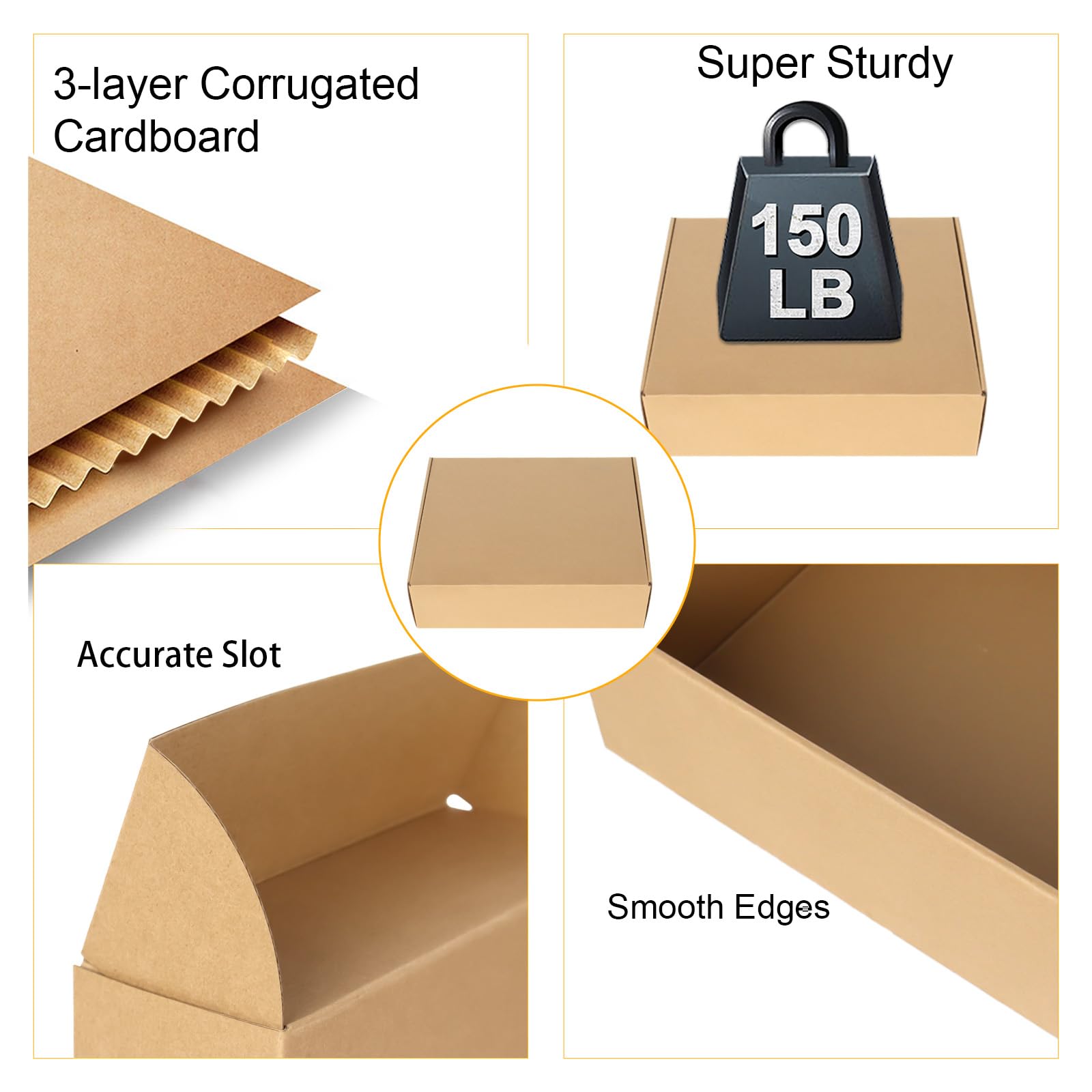Small Shipping Boxes, 6x4x2 Inch 30 Pack Cardboard Boxes, Brown Mailer Boxes for Packaging Small Business