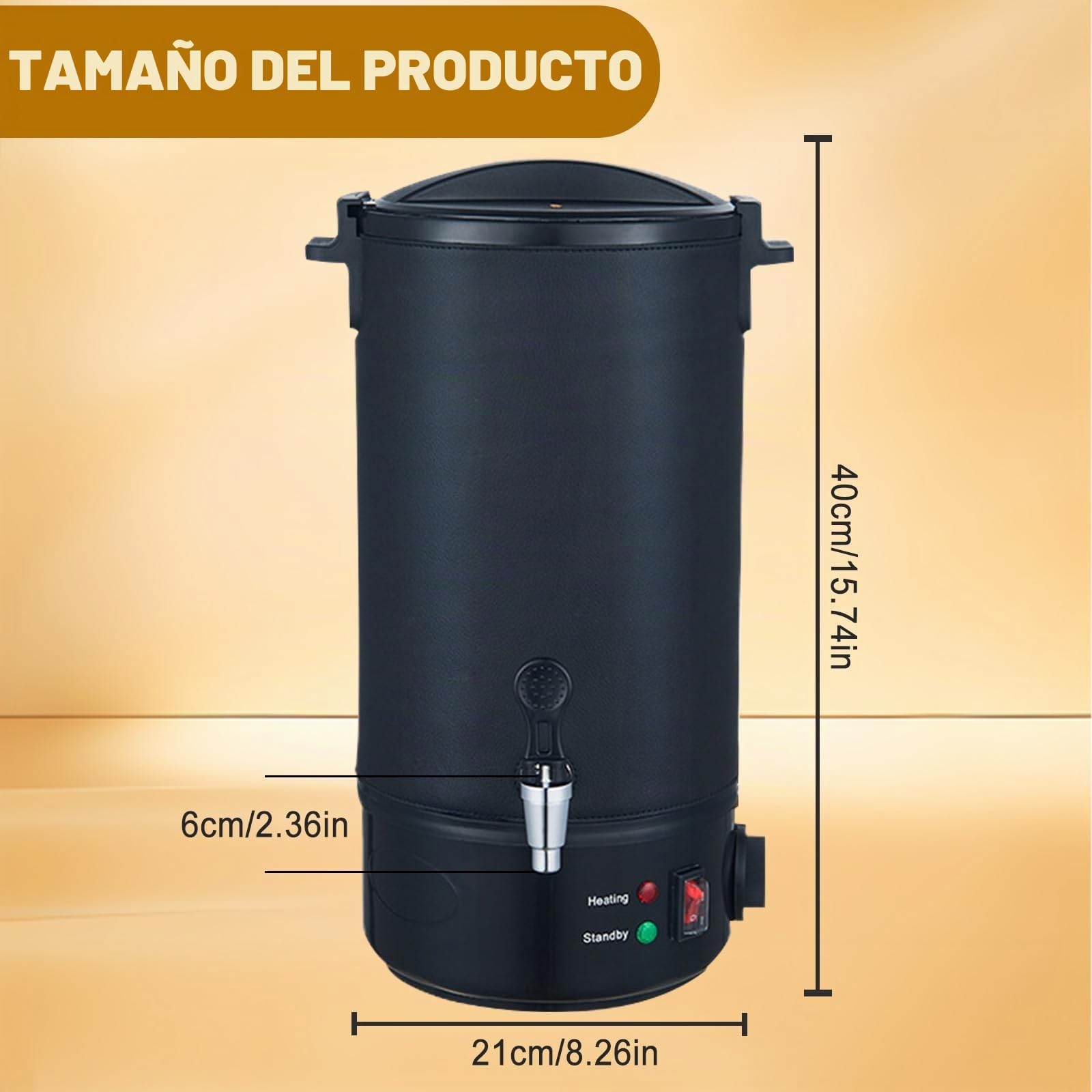 BAKENLON Derretidor de cera eléctrico, olla de cera de 8 l, para hacer velas, kit de fabricación de velas, olla de cera de acero inoxidable 304 con tapa y regulador de temperatura, ajustable de 30 a