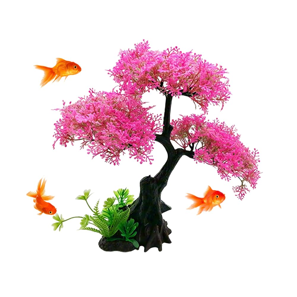 Aquarium Driftwood Ornament, Realistic Fish Tanks Plants for Fish Betta