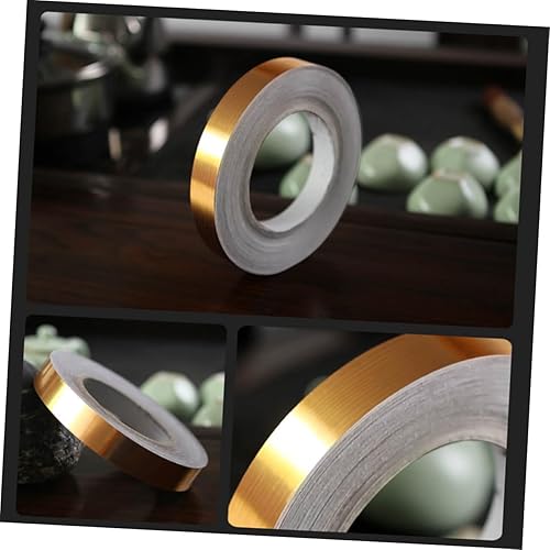 Miniatura 9 de TEHAUX Decoración para decoración de cocina para sala de estar, relleno de costuras de baldosas de cerámica, cinta adhesiva de lámina dorada, tiras