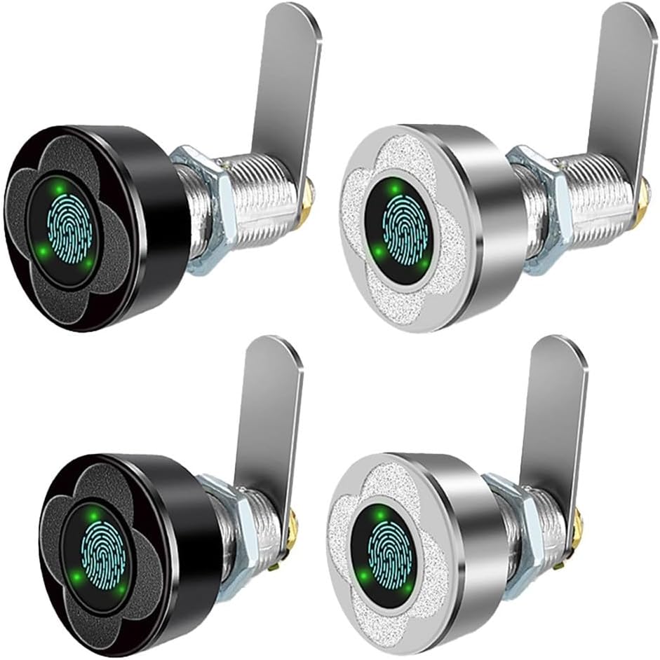 Smart Drawer Fingerprint Lock Rechargeable Cabinet Lock with Fast Recognition Aluminum Alloy Construction for TV Cabinets Bedside Tables 20mm 30mm(30mm Black)