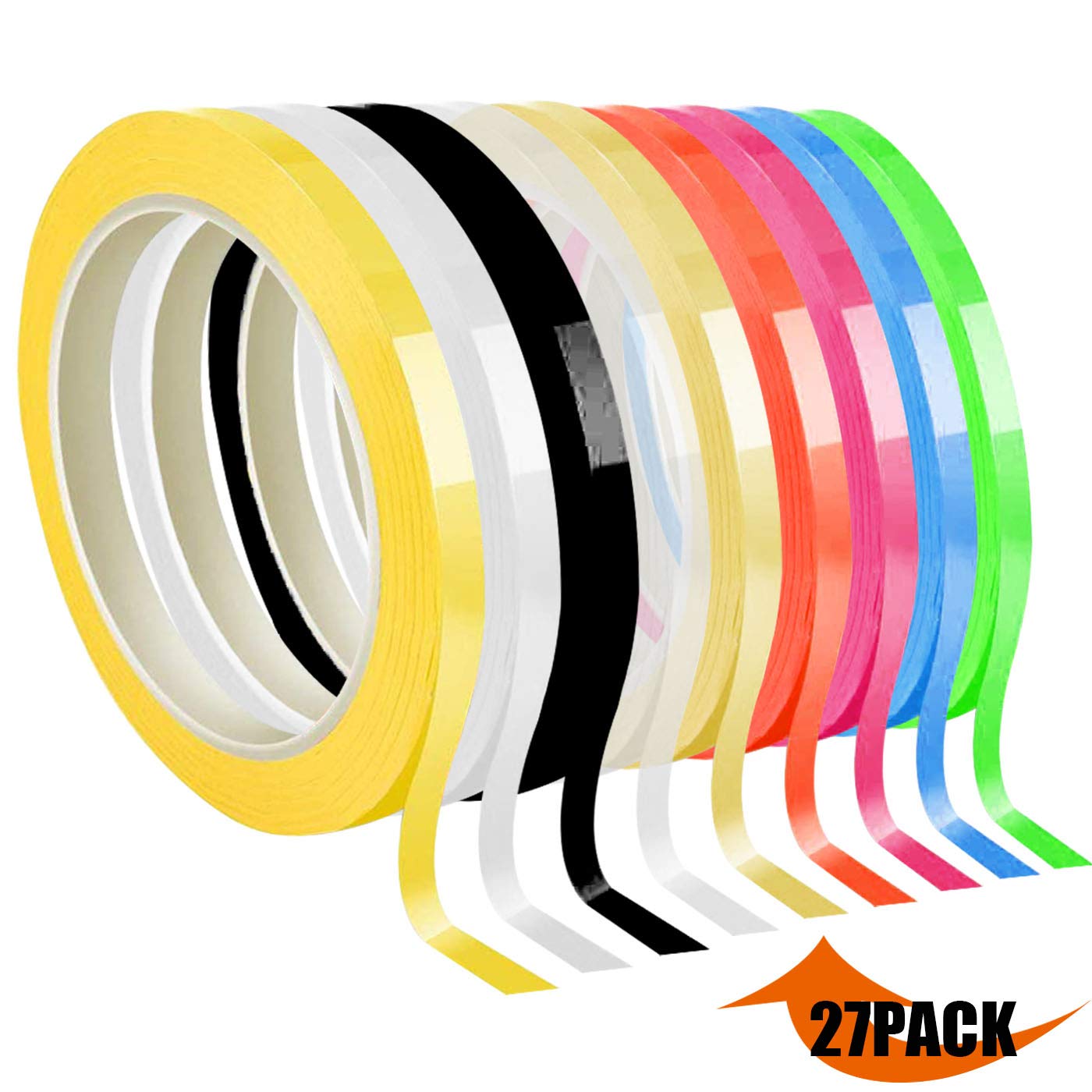 Buy Zuzer 27pcs Whiteboard Tape,Graphic Chart Tape Grid Tape Line Tape