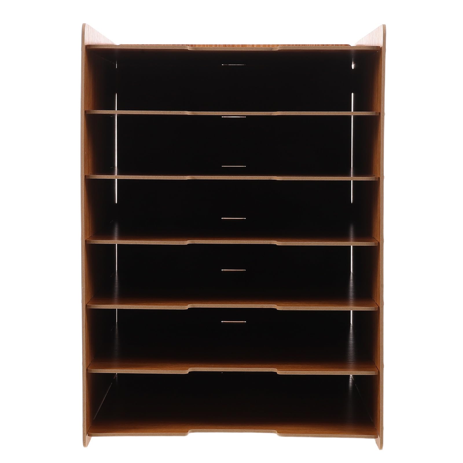 Organizador de Escritorio de Madera Marrón, Archivador de 7 Niveles