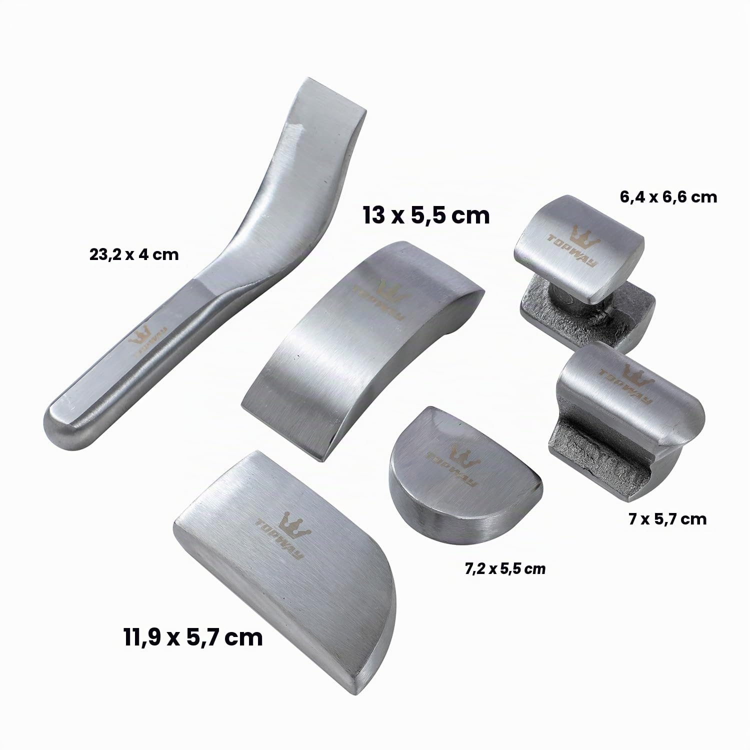 TOPWAY Kit 9 pièces pour débosselage carrosserie – marteau fibre + dolly, outils pro pour redressage et peinture de voiture