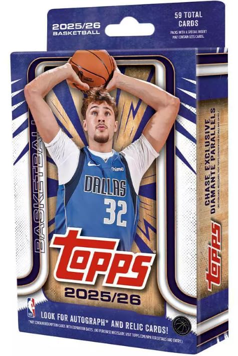 Amazon.com: NEW 2025-26 TOPPSBasketball Card HANGER Box w/59Cards