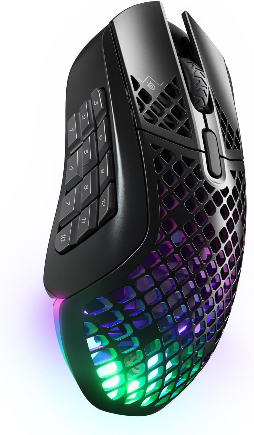 マウス・トラックボール Steelseries AEROX 3 WIRELESS GHOST SteelSeries Aerox 9 Wireless - Holey RGB Gaming Mouse - Ultra