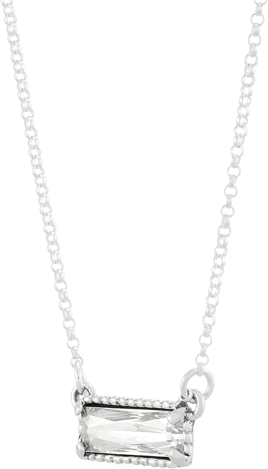 Silpada 'Many Stories' Sterling Silver Crystal Pendant Necklace, 16" + 2" - Image 2