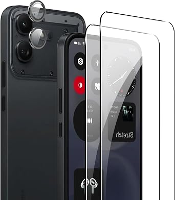 Fitudoos Tempered Glass Screen Protector for Nothing Phone 4b 2 pack Screen Protective Film + 1 pack Camera Lens Protector, 9H Hardness, Shatterproof, Ultra HD