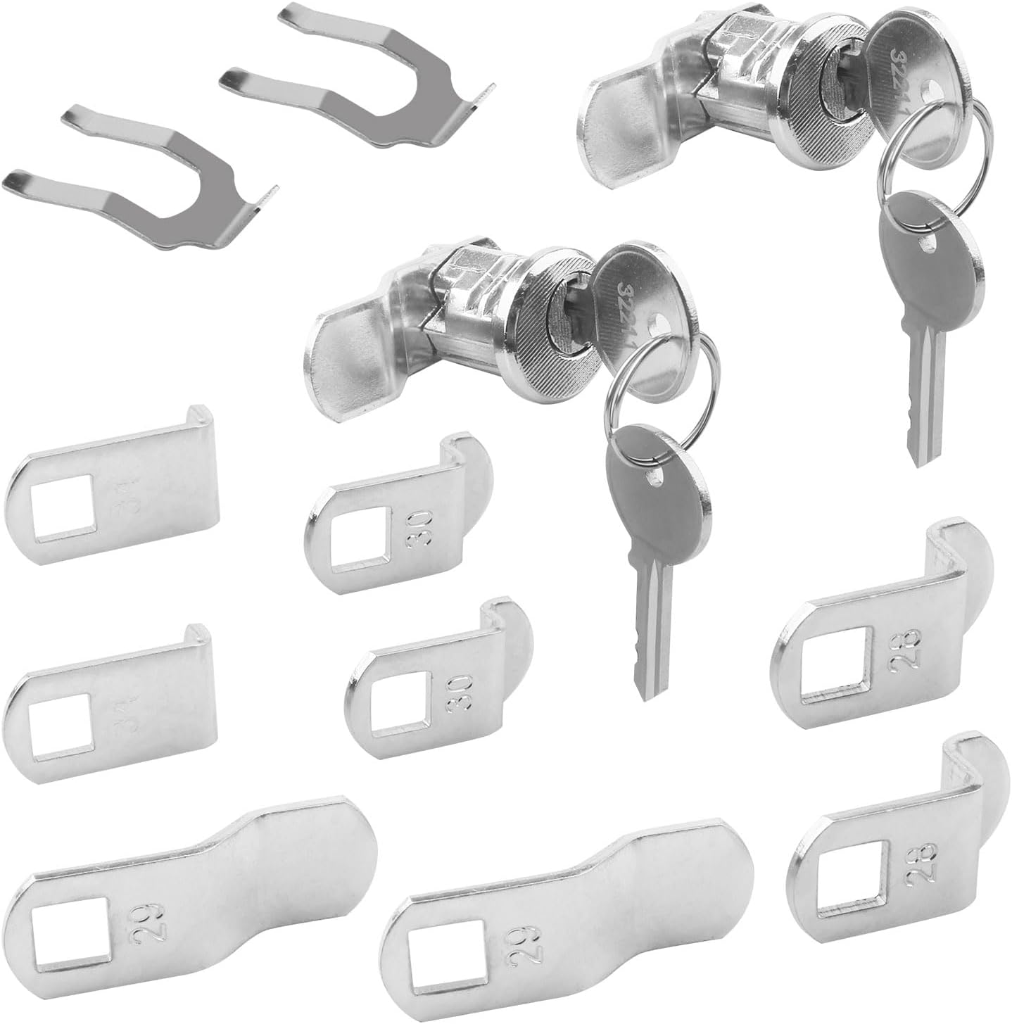S 4140 Mailbox Lock Replacement Kit, Multipurpose Mailbox Lock Compatible with ILCO 1003M Keyway for Several Brands, Opens Counter-Clockwise with 90º Rotation (2 Set)