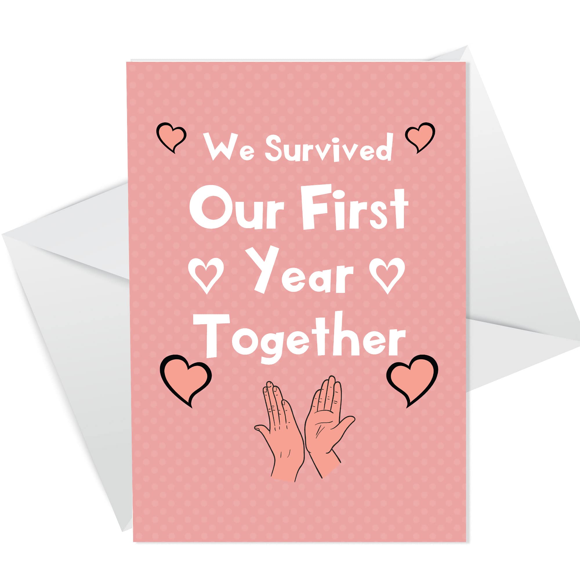 Funny CHEEKY First 1st Anniversary Card For Boyfriend Girlfriend Handmade Card