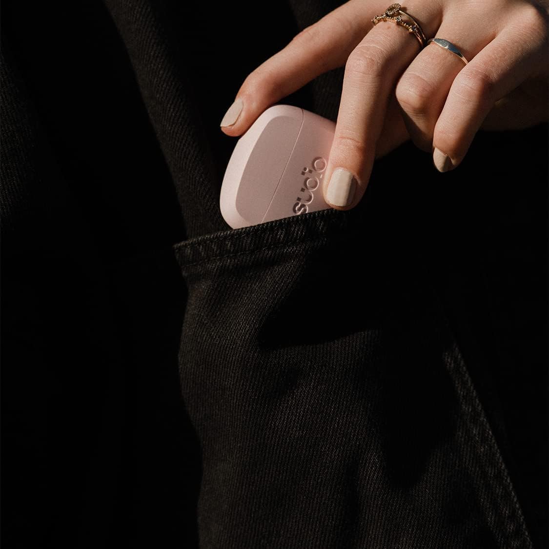 Sudio N2 True Wireless Bluetooth Open-Ear Earbuds - Multipoint Connection, Built-in Microphone for Calls, 30h Battery Time with Charging Case, IPX4 Water Resistant (Pink)