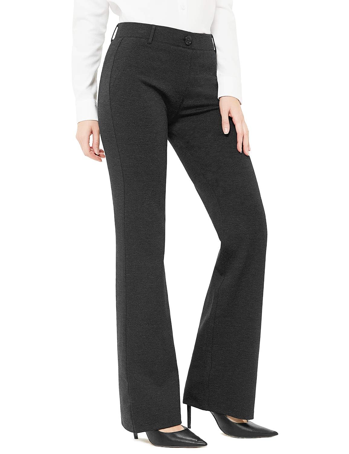 Women's Stretchy Bootcut Dress Pants Office Work Business Casual Slacks with Pockets 28"/30"/32" Inseam