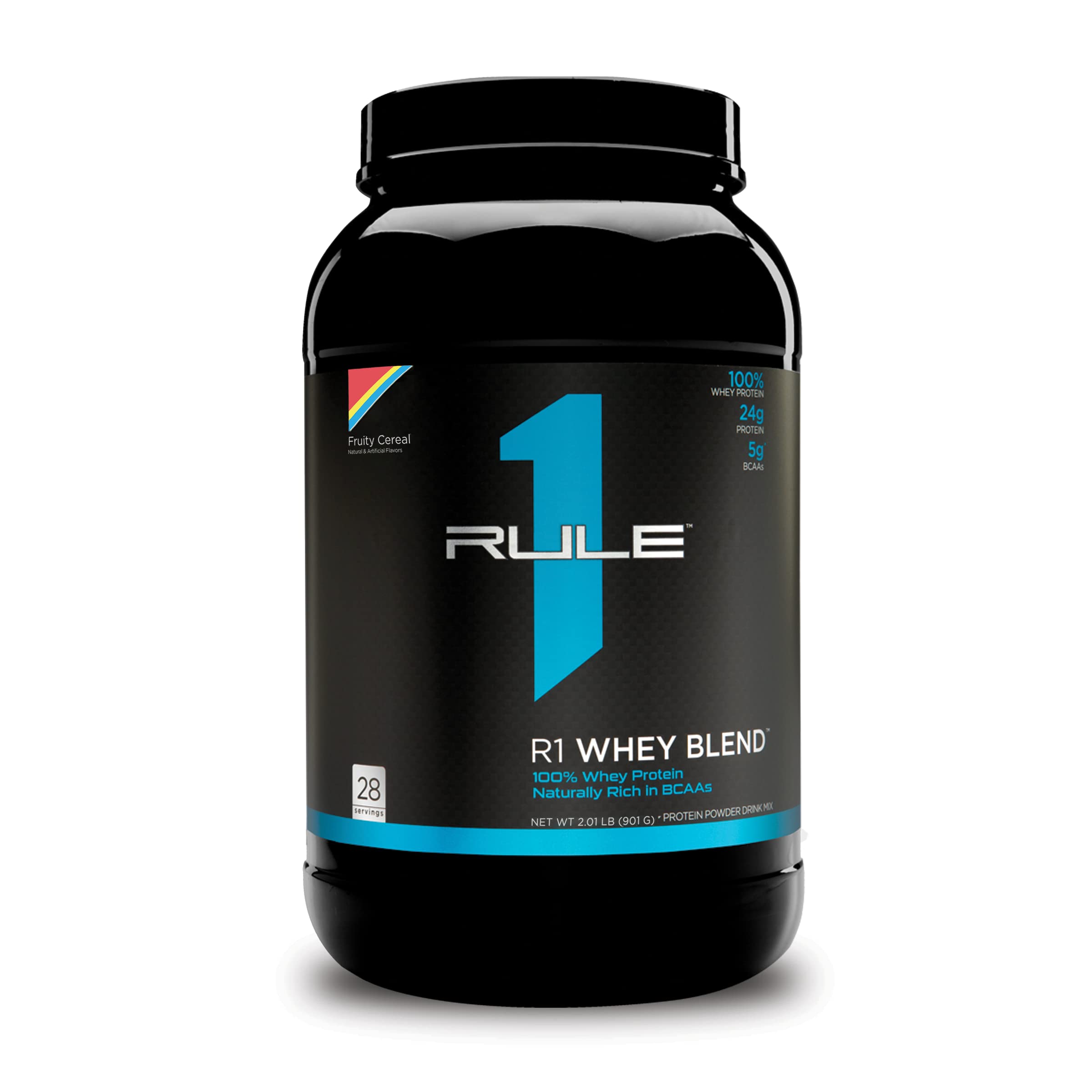 Rule 1 Proteins Whey Blend - Fruity Cereal, 24g Fast-Acting Protein Concentrates, Isolates, and Hydr