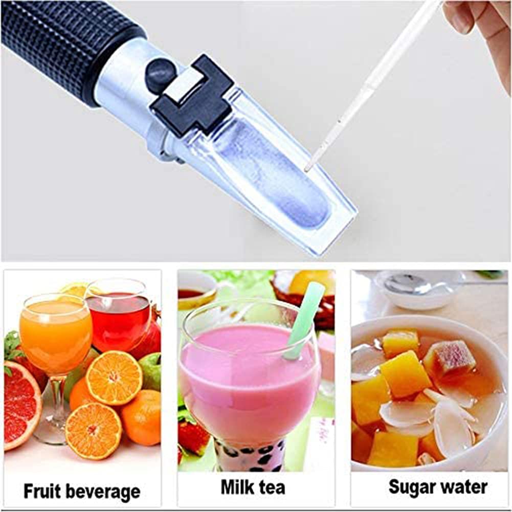 Compteur de sucre portatif ATC 45-82 % Brix en aluminium avec noyau en plastique pour sucre