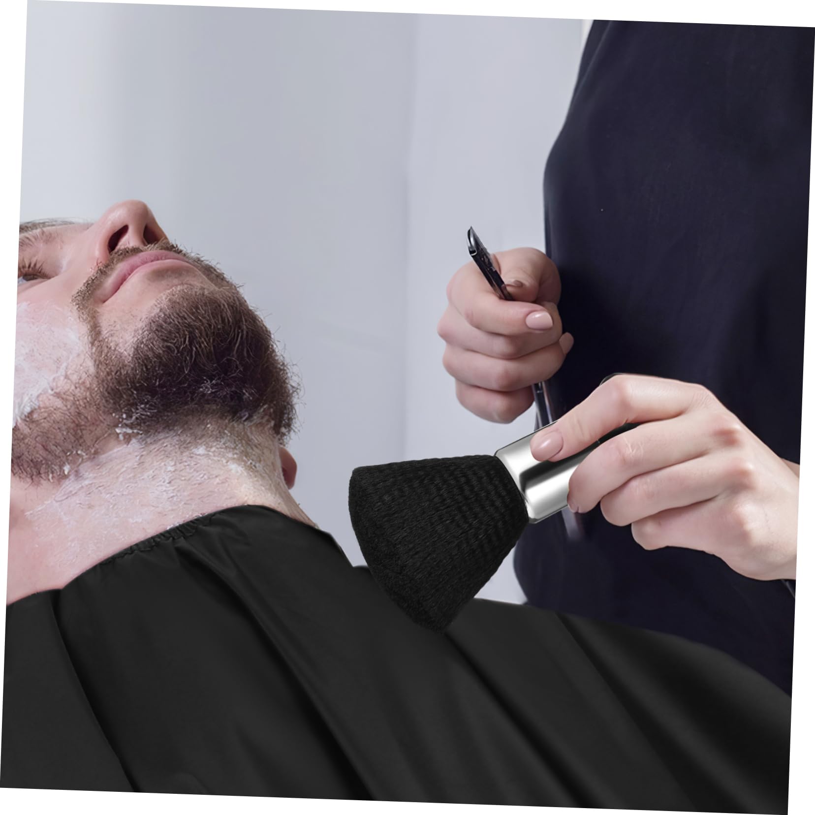 Healeved Parrucchiere Taglio Chioma, Tessuto e Fleece, Collo Ampio, Facile da Pulire, per Salone e Casa