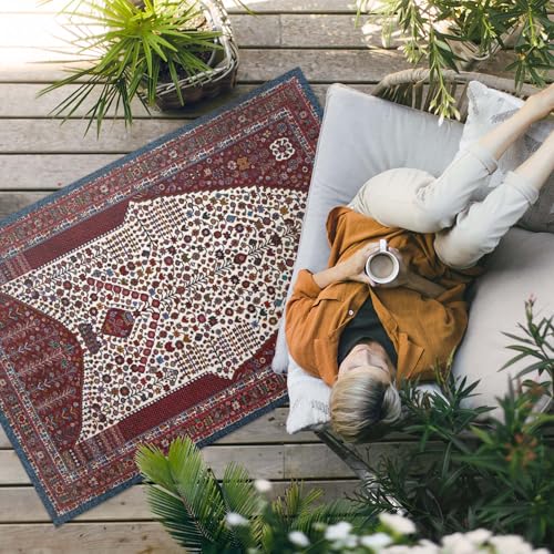 Tapis d'extérieur rectangle 80x120 résistant décoloration balcon
