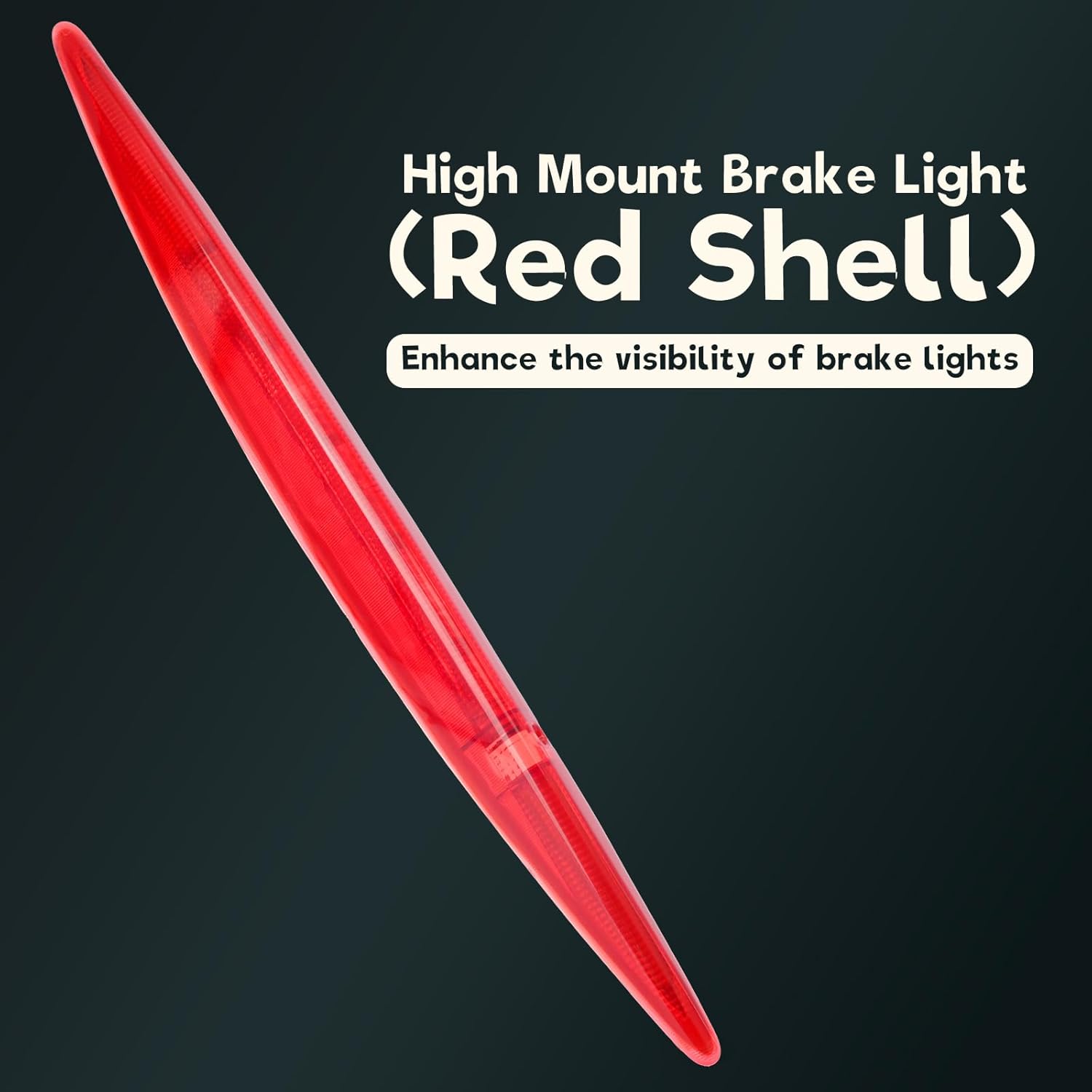 34270-T0A-A01 3rd Third Brake Light Compatible with Honda CRV CR-V 2012 2013 2014 2015 2016 LED Rear Center High Mount Stop Lamp Replace 34270T0AA01 34270-TFC-H01 34270TFCH01, Red Shell