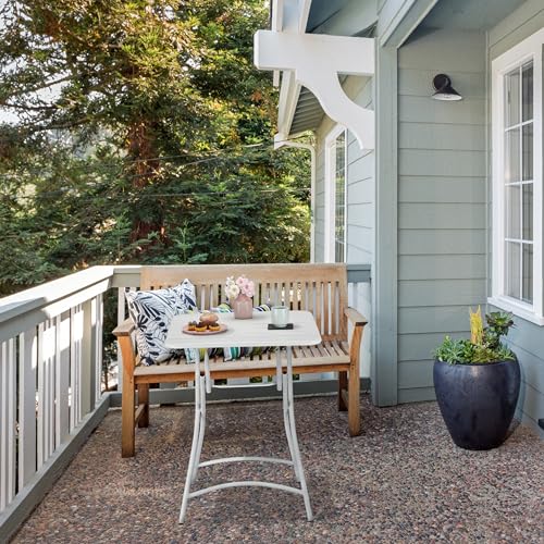 Table de balcon pliable résistante aux intempéries console de jardin pliante blanche
