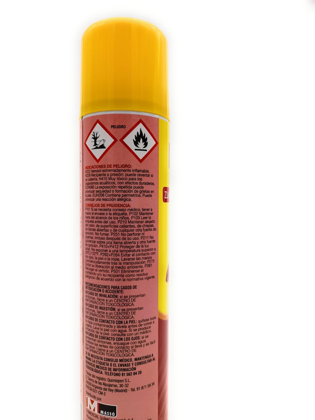 Insecticida Preben contra Chinches y pulgas Spray 300 Ml en costuras,grietas,muebles,somieres, marcos de madera,puertas. ESPECIAL TEXTIL sofás,alfombras,cojines,colchones,cortinas (1 unidad)