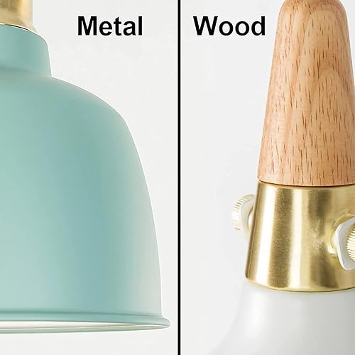 Miniatura 6 de Vintage Industrial Wall Sconce Plug in Adjustable Swing Arm Wall Light for Living Room Bedroom Hallway E26E27 Base Lighting(Green,13cm)