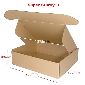 10 Boîtes Carton 25x20x7cm - Emballage Marron Royal Mail - Parfait Petits Colis