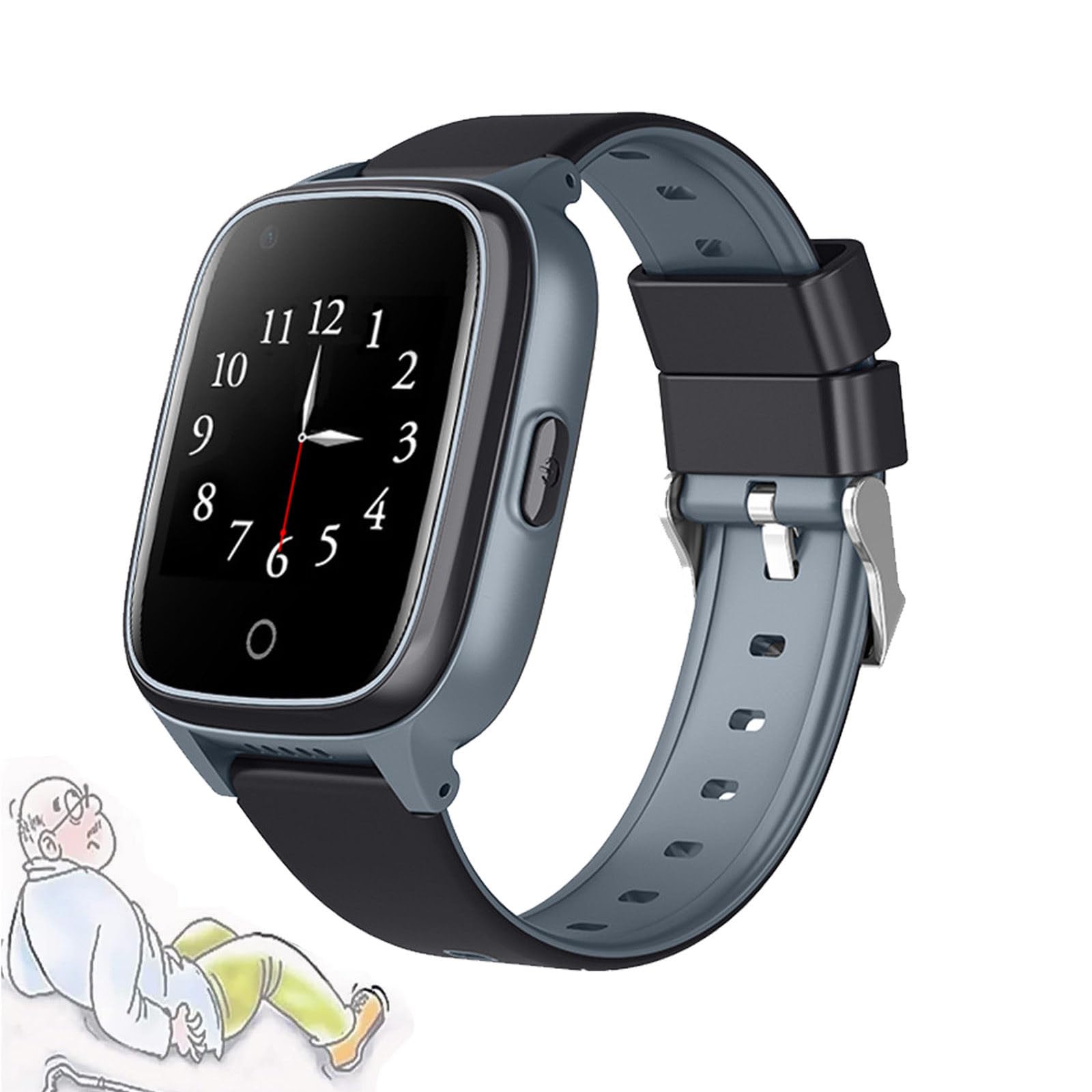 Smartwatch Per Anziani Con Rilevamento Cadute, Dispositivi Di Avviso Di Caduta, Localizzatore Gps, Localizzatore Gps, Cardiofrequenzimetro, Chiamate Bidirezionali, Regali Per La Tua Famiglia