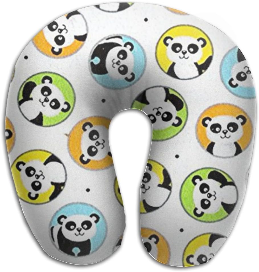 Hot Sale Pandas In Circles Soft UShape Memory Foam Travel