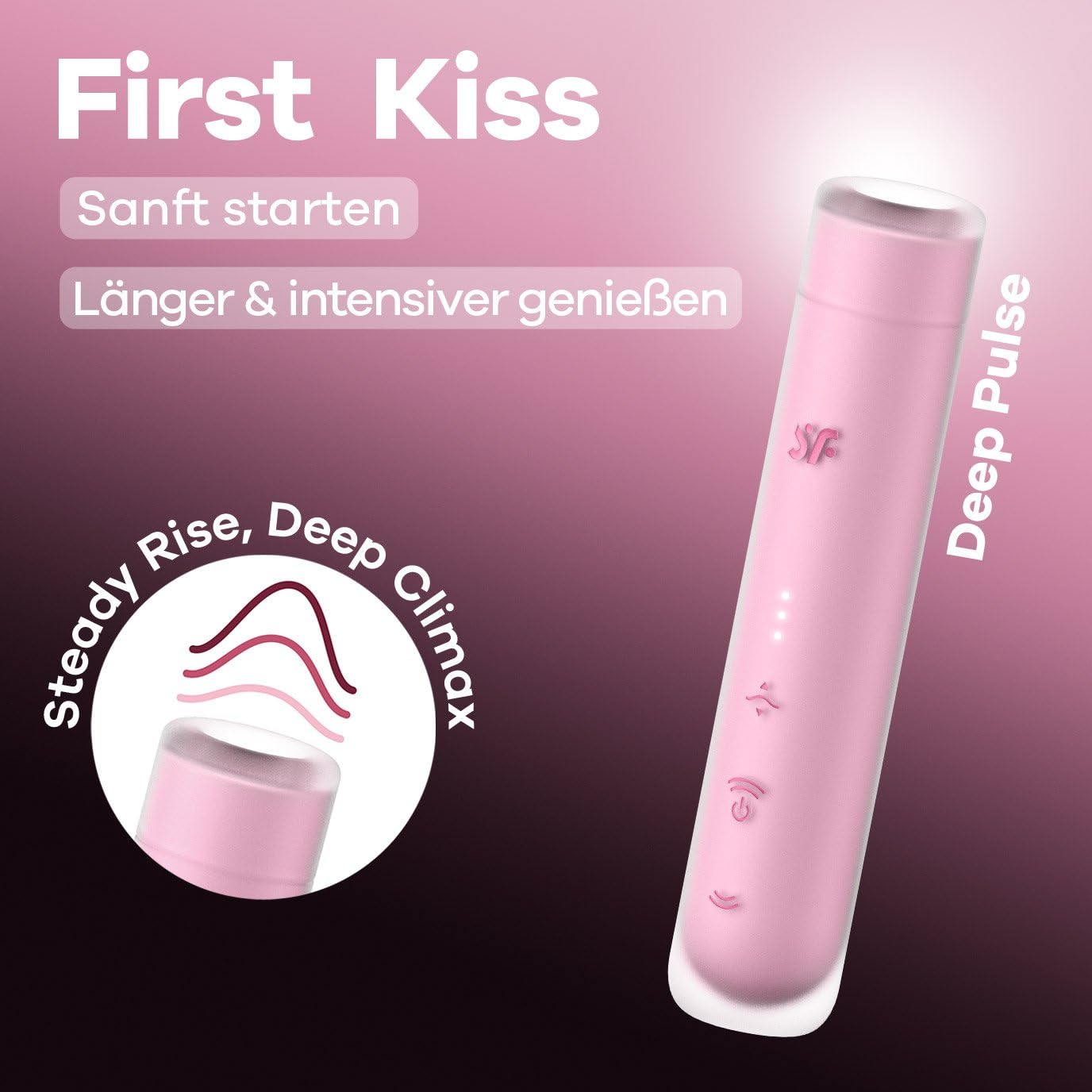 Satisfyer First Kiss, giocattolo sessuale per adulti, per donne, stimolazione clitoridea, vibratore per il benessere e il piacere sessuale femminile