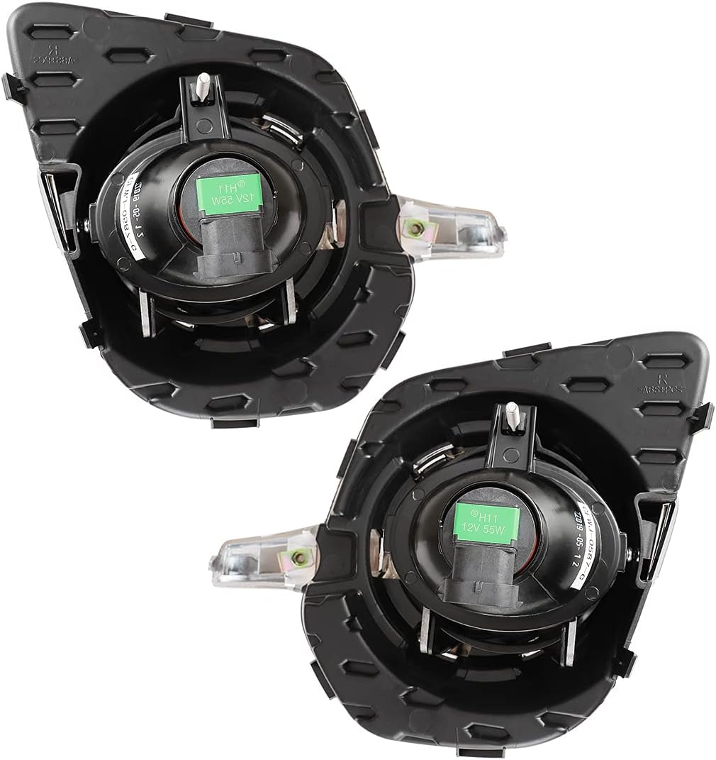ROXX Fog Light Fit for 2010 2011 2012 2013 2014 2015 2016 Chevrolet Equinox, 2 PCS Bumper Driving Fog Light Assembly OE Style, with H11 12V 55W Bulb + Wiring Harness Kit + Switch(Clean Lens)