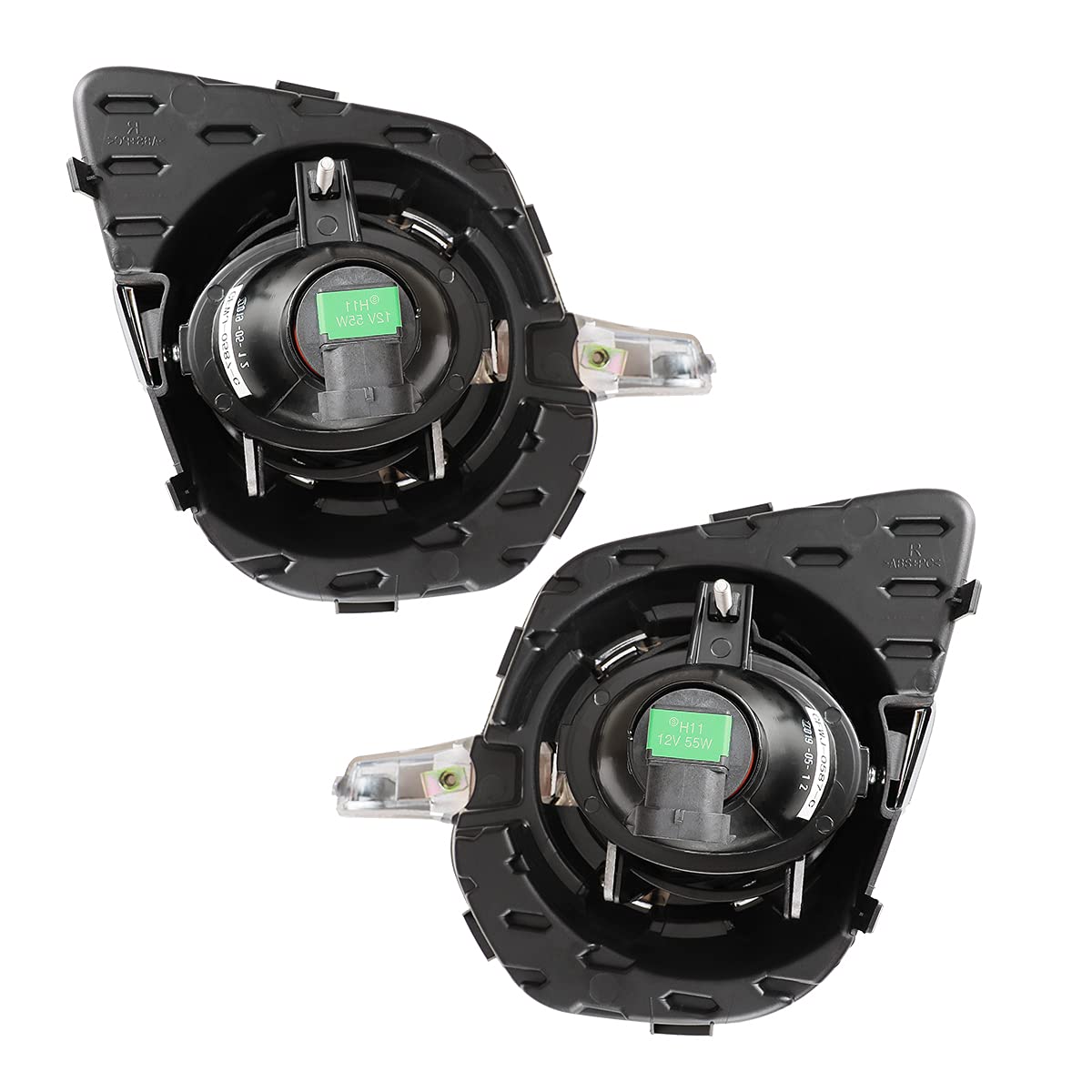 ROXX Fog Light Fit for 2010 2011 2012 2013 2014 2015 2016 Chevrolet Equinox, 2 PCS Bumper Driving Fog Light Assembly OE Style, with H11 12V 55W Bulb + Wiring Harness Kit + Switch(Clean Lens)