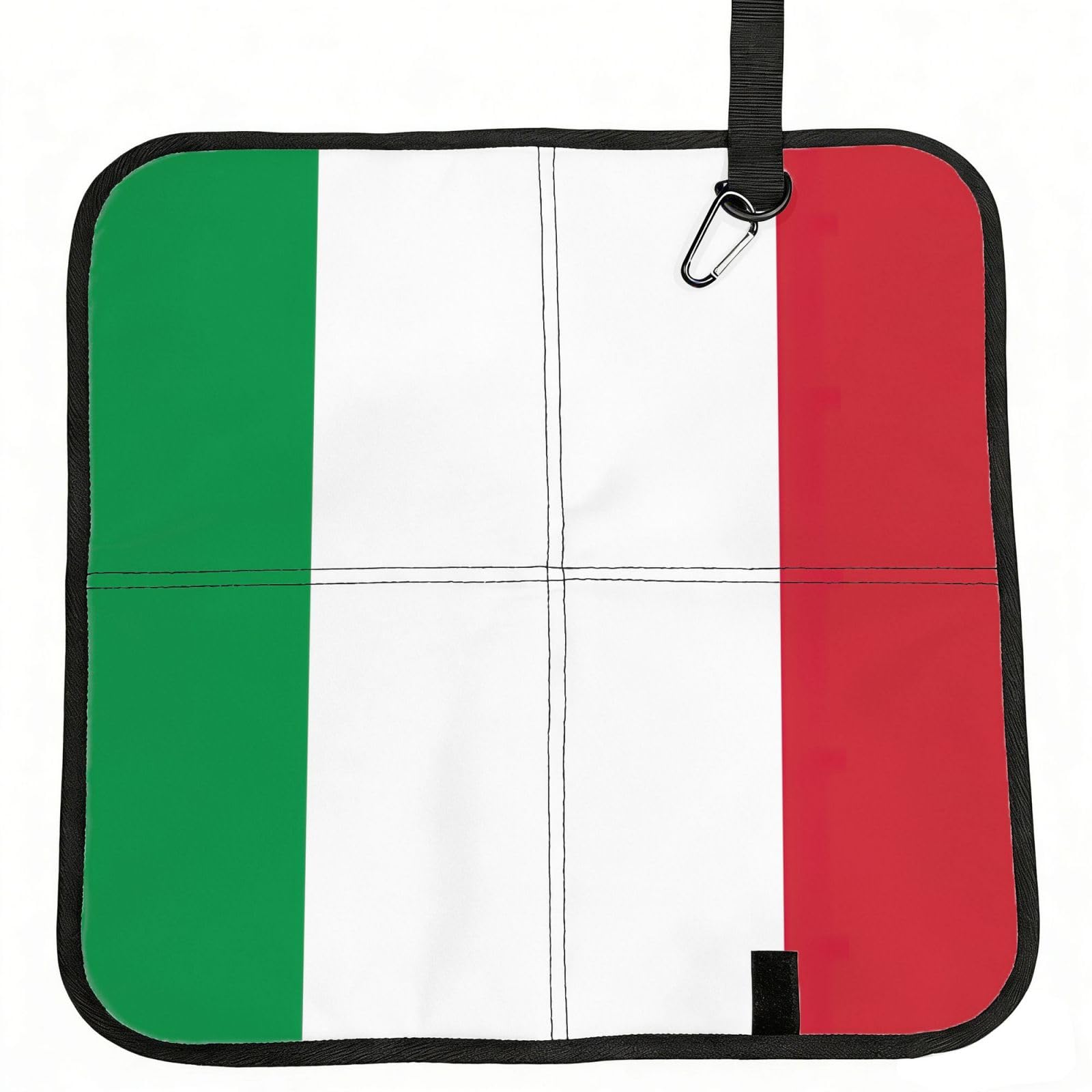 bghdfa Italian Flag Print Outdoor Sitting Mat Waterproof Oxford Cloth Seat Cushion Folding Foam Camping Seat For Picnic