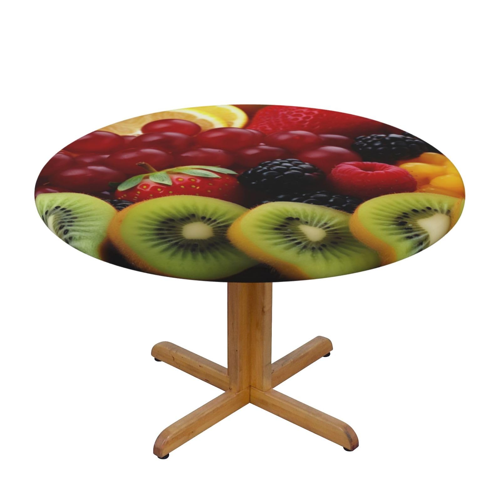 Nappe ronde élastique anti-vent et imperméable pour protéger les tables de 101 à 127 cm