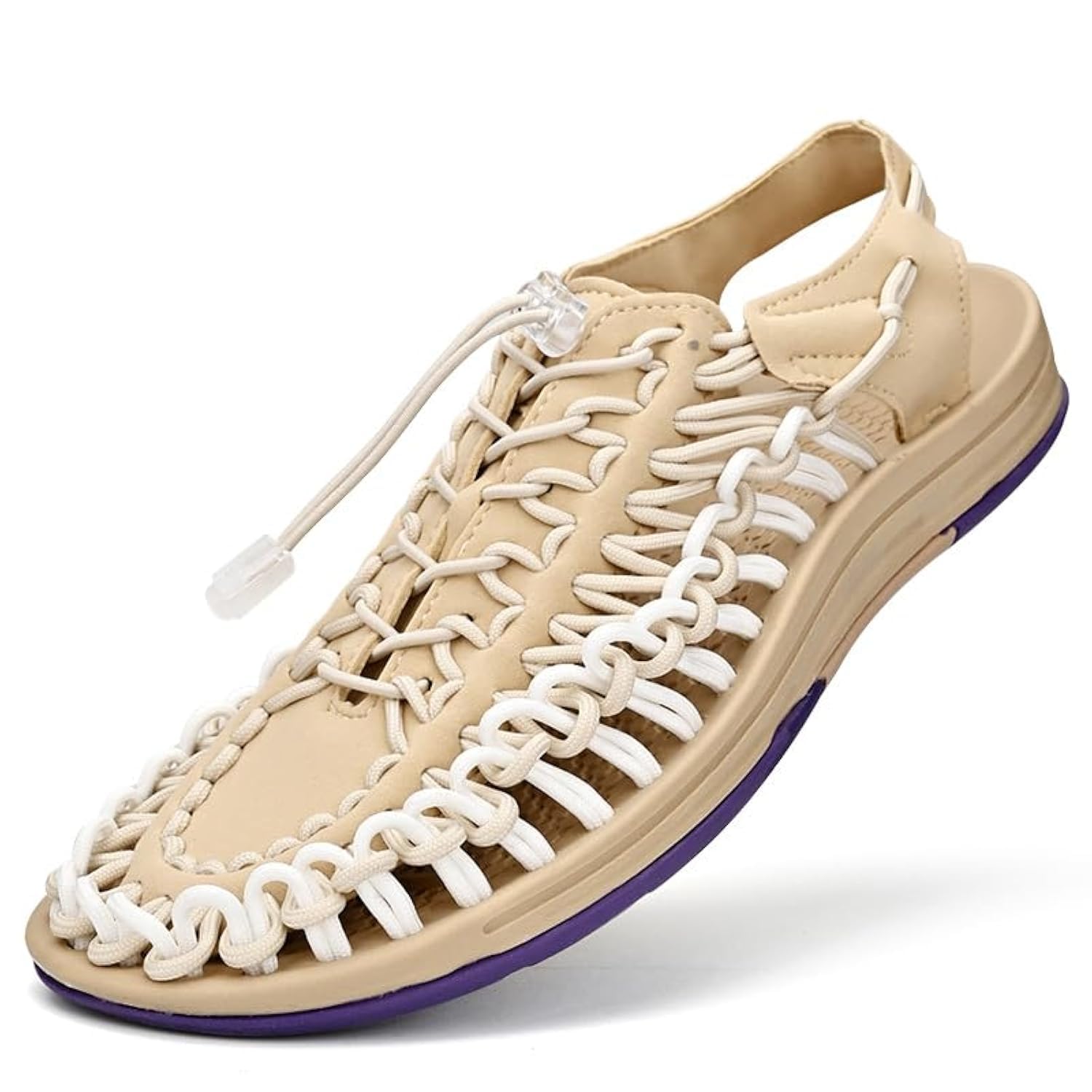 Proptmina Rope Sport Sandals for Men Fisherman Shoes Men's Handmade Woven Shoes Comfortable & Lightweight Cord Beach Sandals