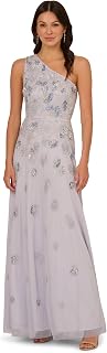 Womens Beaed Mesh Long Dress
