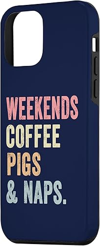 Miniatura 2 de iPhone 12 mini Weekends Coffee Pigs And Naps Tshirt Lover Pig Farmer Piglet Case
